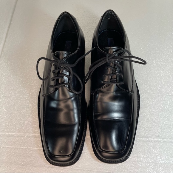 Material London mens shoes black Tie up Leather size 10 pre owned good condition - Picture 9 of 16